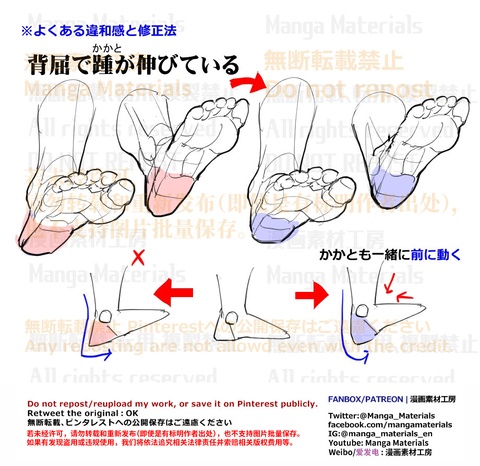 個人メモ：背屈可動時の足