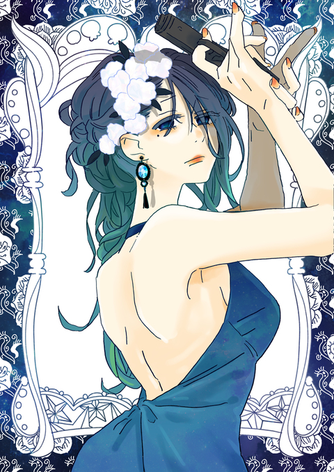 せなかのらくがき