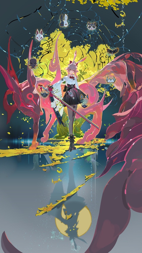 面具、银杏、幻月之庭