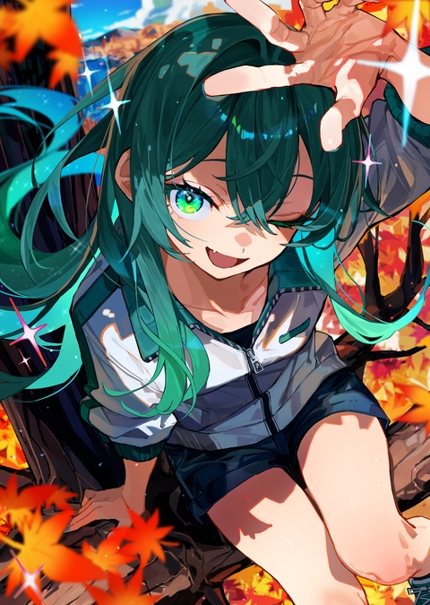 秋晴れと爽風