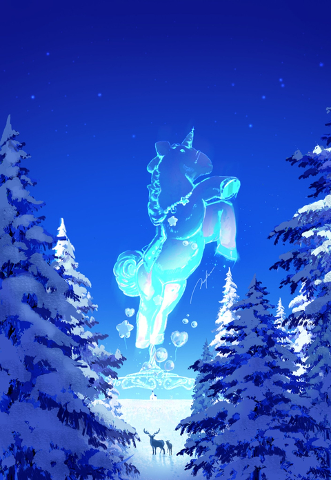 新年の丘で見える景色