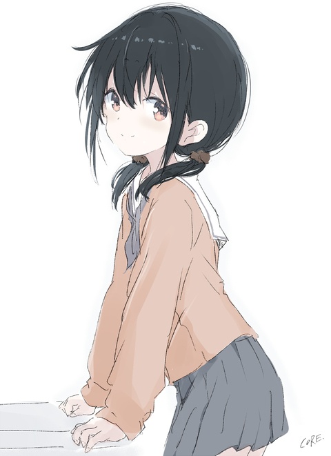 制服二つ結び少女