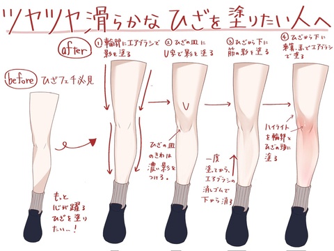 ツヤツヤな滑らかな膝を塗りたい人へ