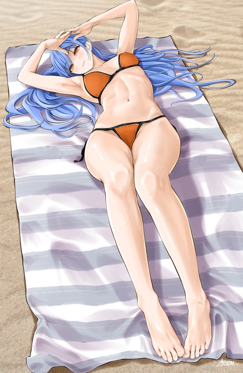 Sunbathing yandere