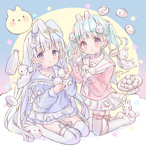 うさ達とお月見🐰🌙
