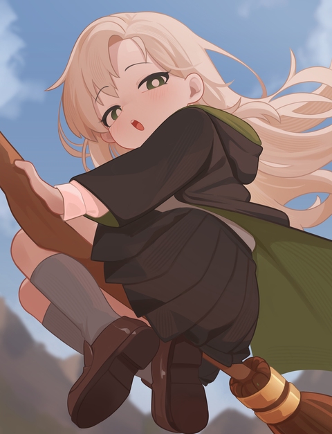 Malfoy with Magic Broom