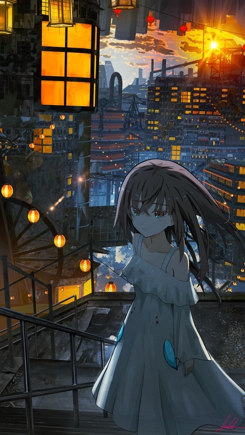 黄昏の街