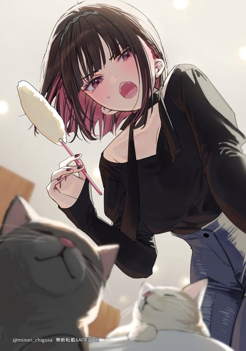 ｢なんでお前にばっかり猫が集まるんだ💢｣