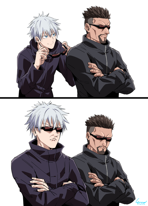 【Skeb絵】夜蛾学長と五条