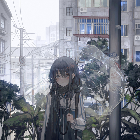 雨に降り籠められる