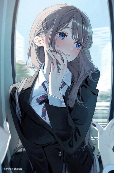 ｢&hellip;&hellip;えっと、電車混んでるね｣