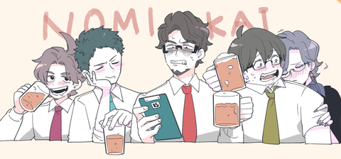 【ビジネスマン創作】定時に帰ろう　一枚絵と落書き漫画まとめ