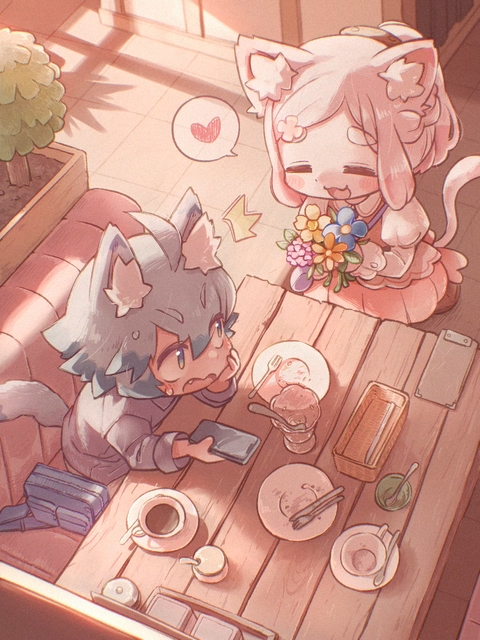 のんびりイラスト 「お花を摘む」