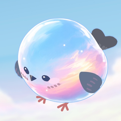 下界を見下ろすエナガ
