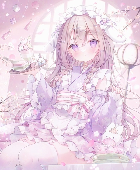 〚仕事絵〛和メイドもなかちゃん🍡
