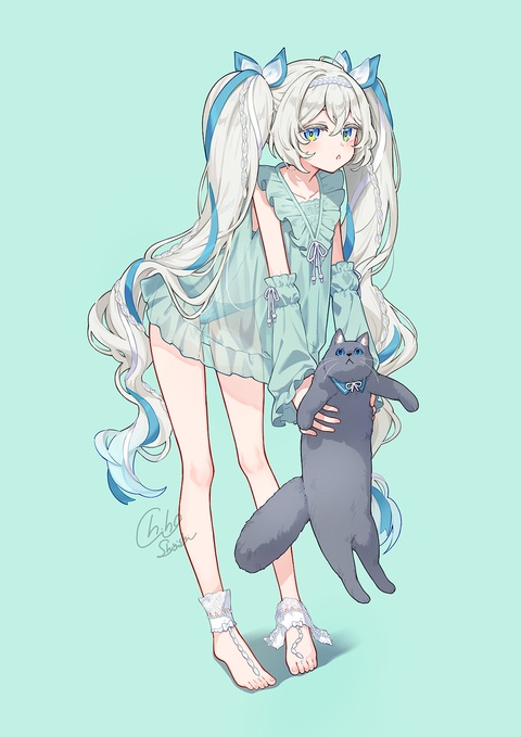 白髪ツインテールちゃん🥱