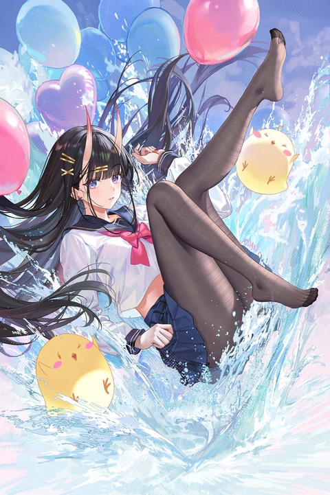 Splashing waves