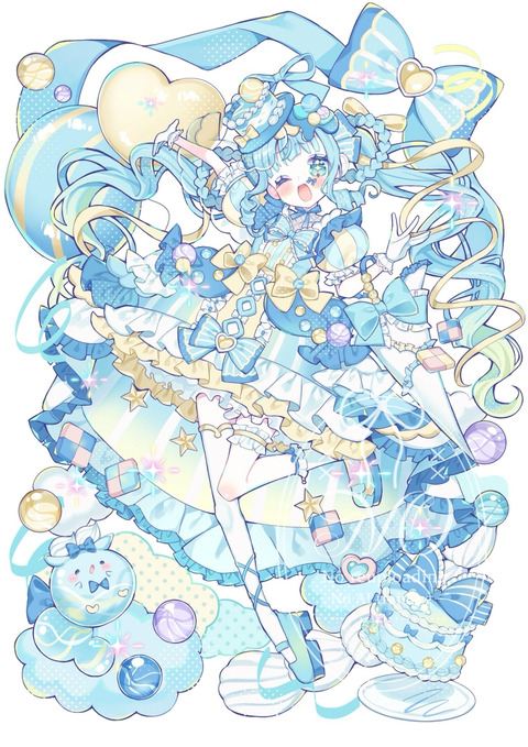 ️🩵ラムネケーキちゃん🧁🫧.･゜