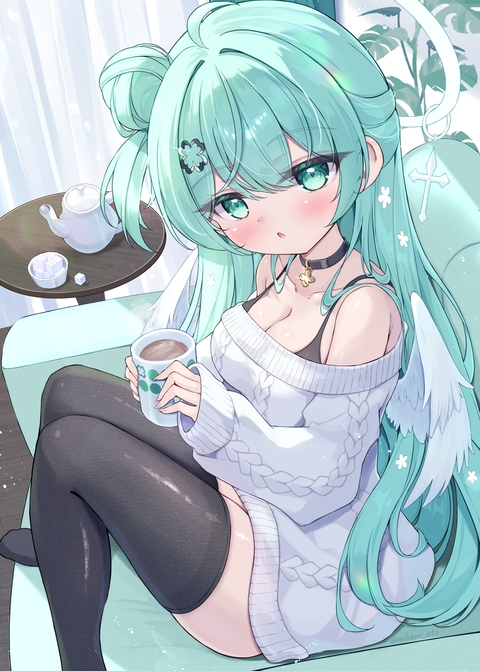 あったか白ニットワンピ🍀