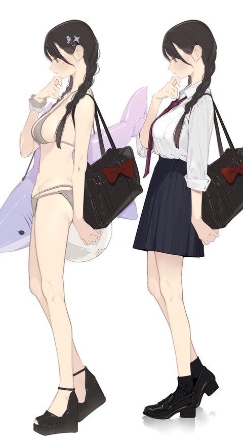 真面目みつあみガール