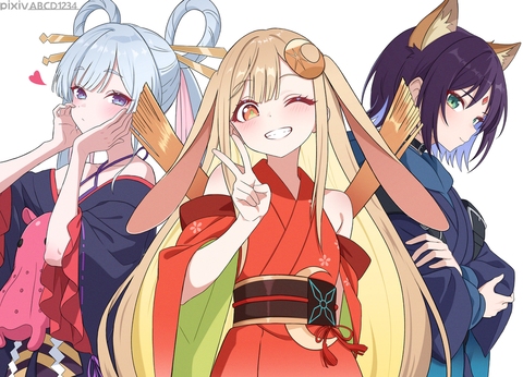 超かぐや姫!_かぐや & 月見ヤチヨ & 酒寄彩葉