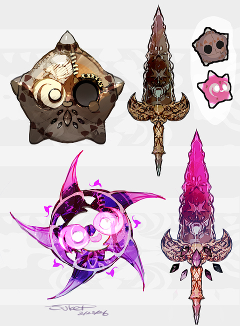 メテノモチーフの武器（ポケモン）