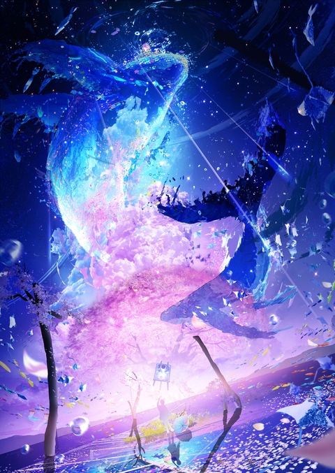 夢と光のあいだに咲く夜桜🌸