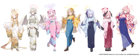 ブルアカ&times;浅草コラボ 立ち絵