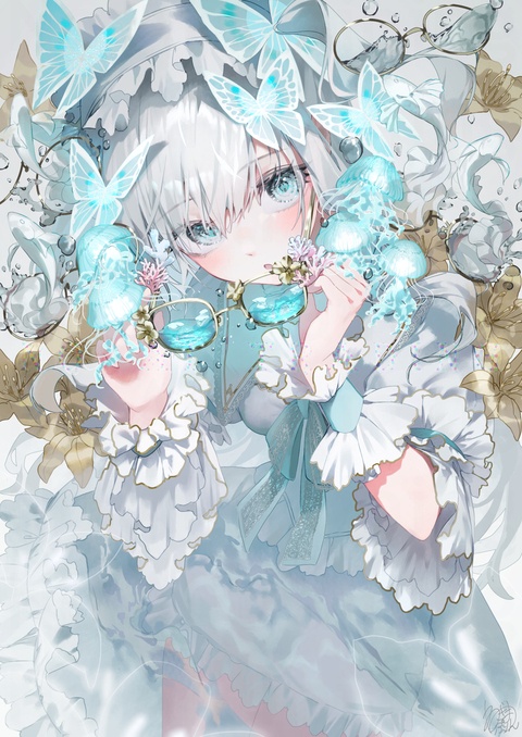 水槽メガネの少女