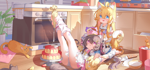 听说用脚做的小蛋糕会更好吃哦~