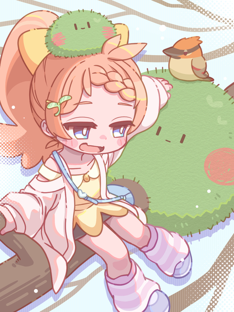 のんびりイラスト「ヤドリギ」