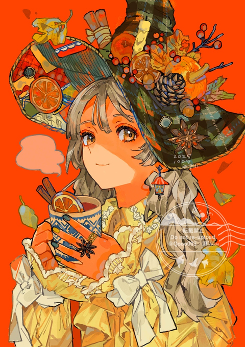 秋を楽しむ魔女